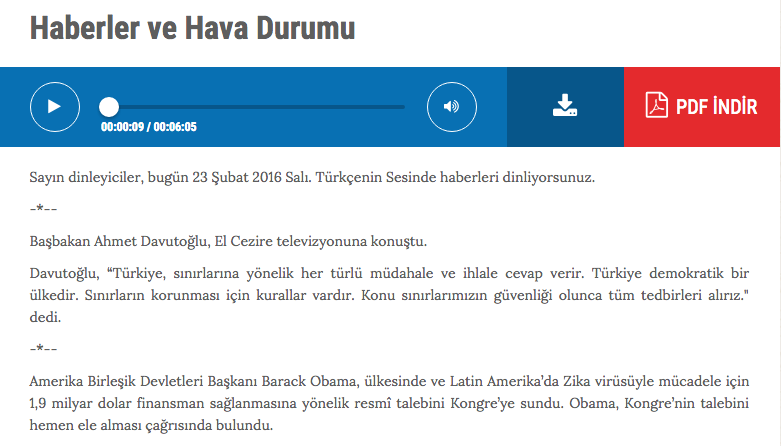 翻攝自官方網站Türkçenin Sesi Radyosu 翻攝自官方網站Türkçenin Sesi Radyosu