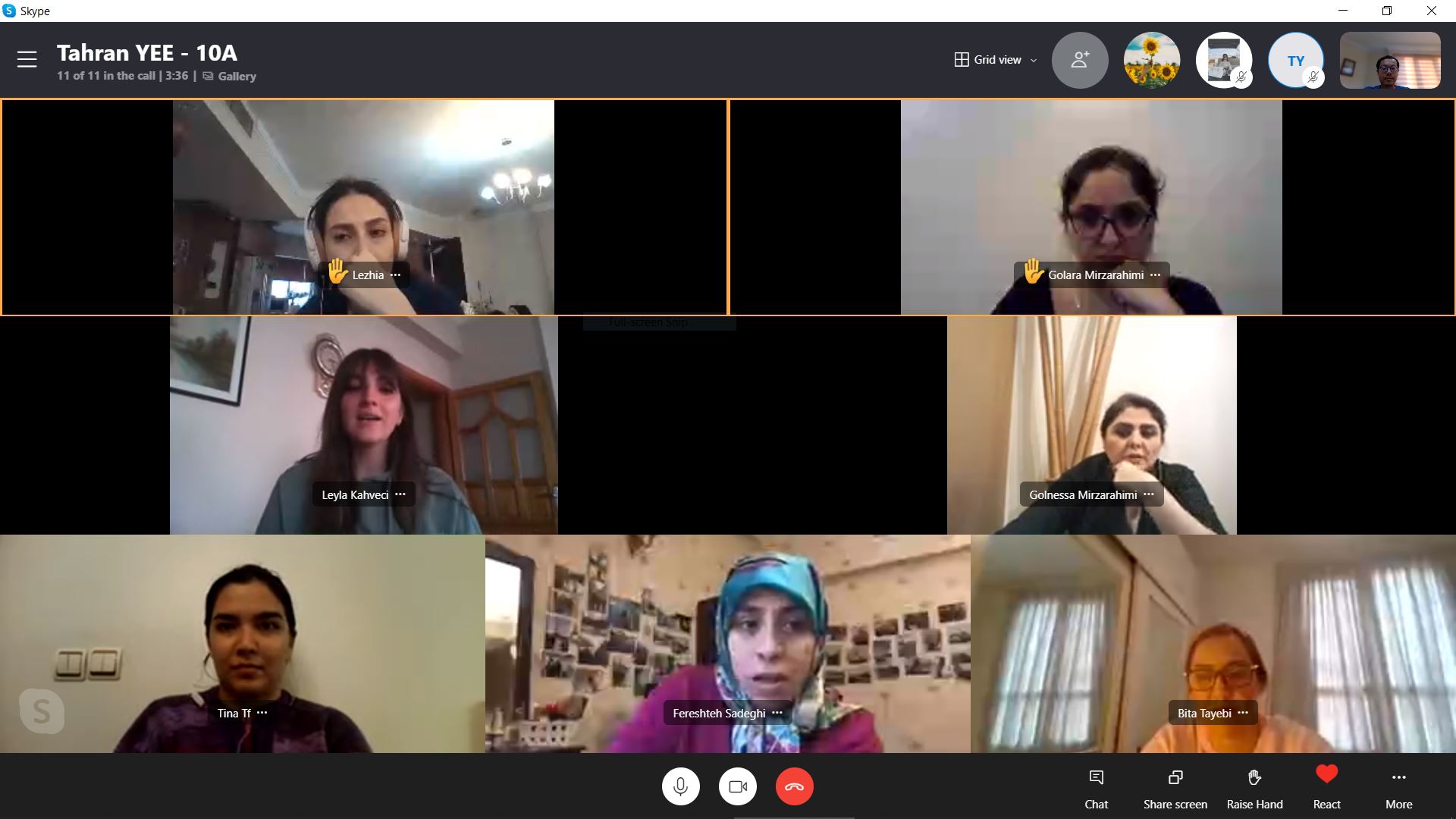 监考老师蕾拉在Skype上跨国监考